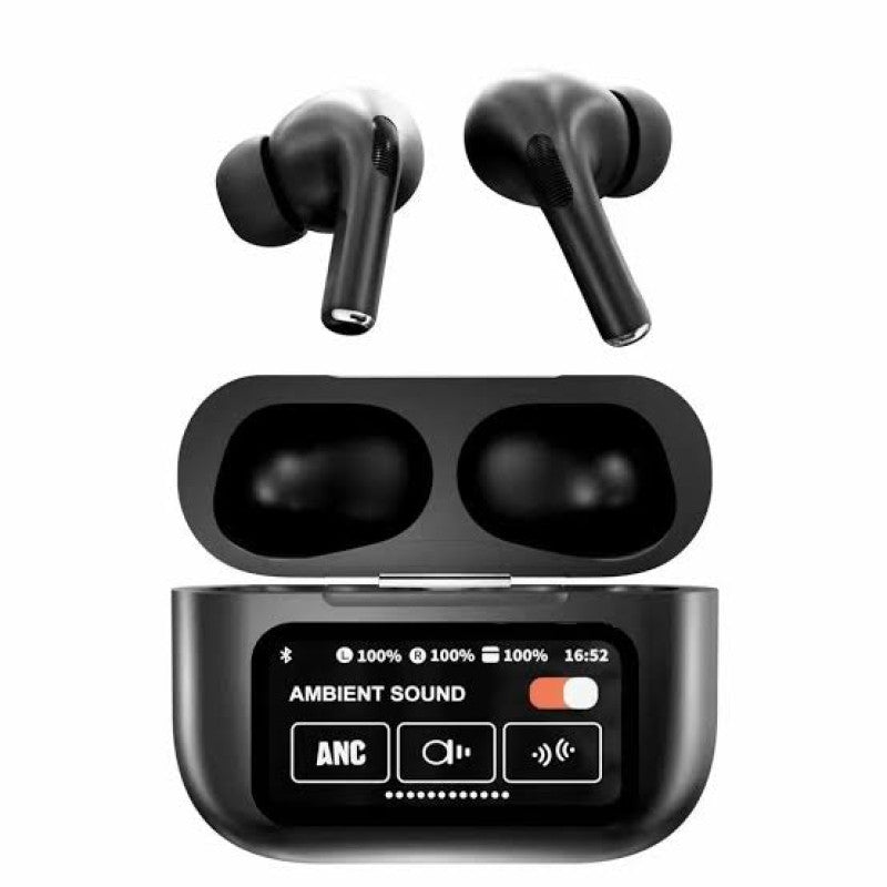 A9 Pro Earbuds Matte Black With ANC