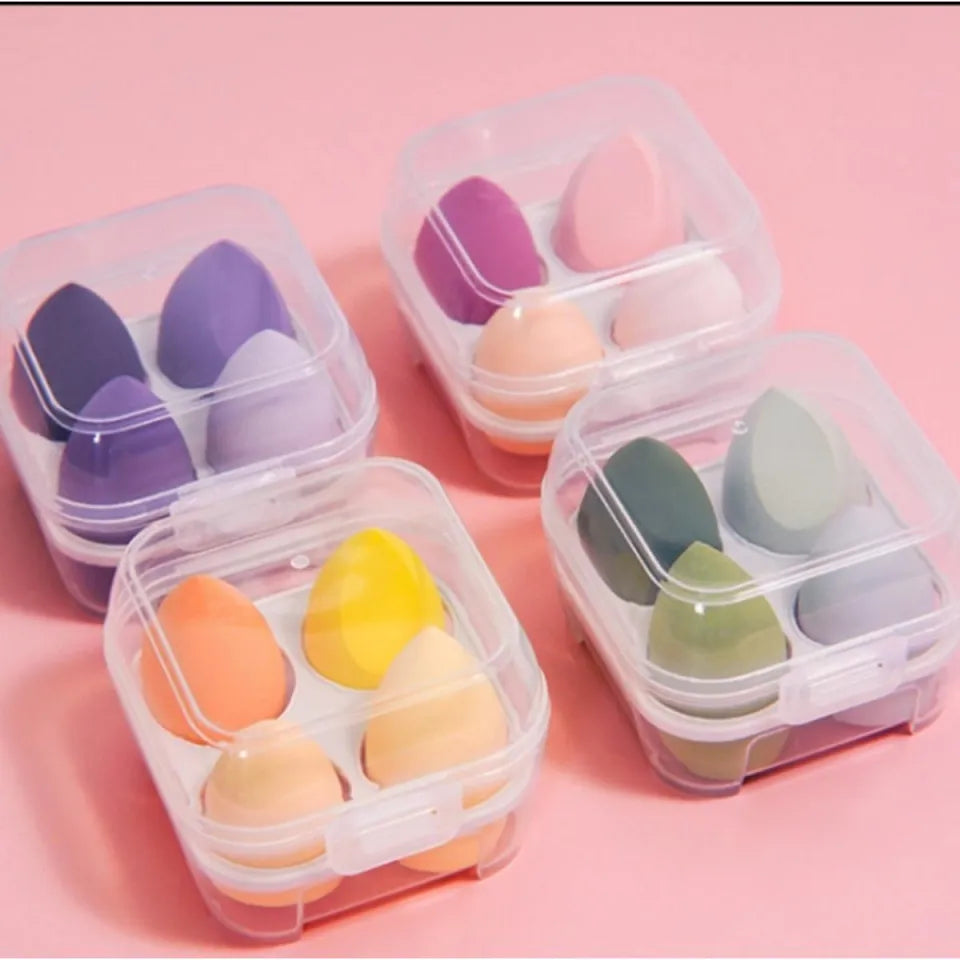 4-in-1 Makeup Sponge Puff Blender with Storage Box