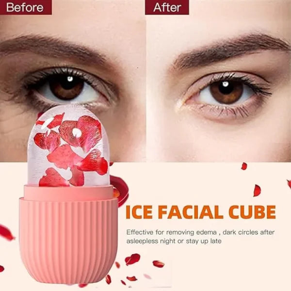 Silicone Facial Ice Roller Cube Tray | Face Massage Roller